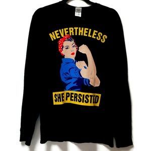 Rosie The Riveter Women’s Long Sleeve Shirt Sz L